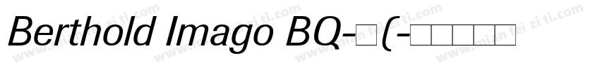 Berthold Imago BQ-中(字体转换